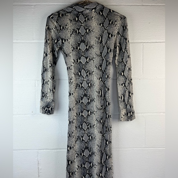 DVF Faux Wrap Snake Print Dress, Petite - Picture 7 of 7